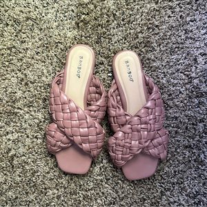 Twisted braid criss cross sandals🩷